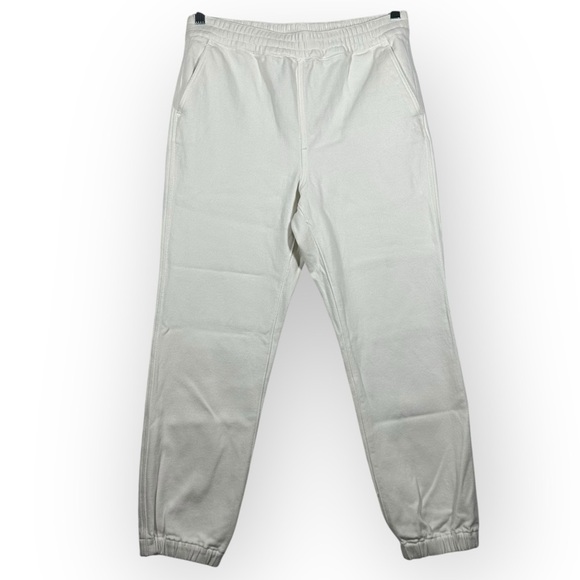 J. Crew Denim Jogger Pant Women's Medium M Natural White Pull On‎ Drawstring - Picture 1 of 7